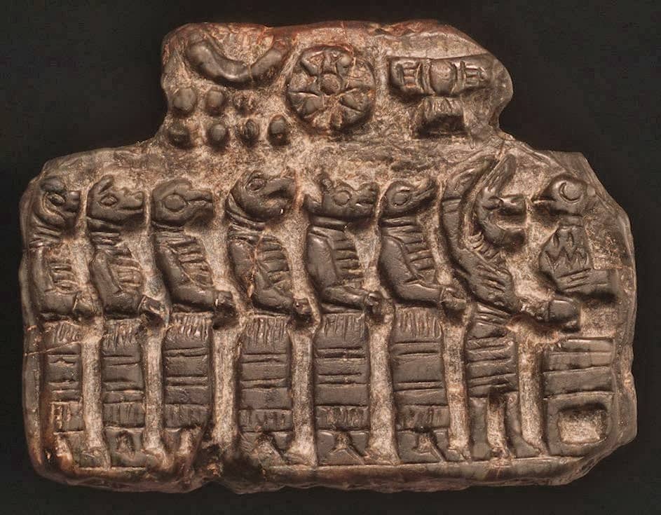 Sumerian tablet Reptilian humanoids