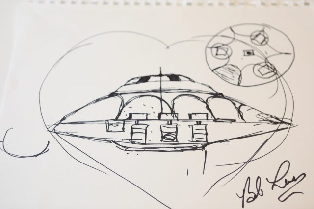 bob lazar ufo sketch